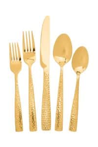 Cubiertos Aria Dorado 5 pzs