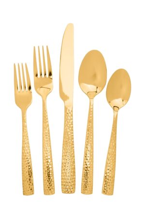 Cubiertos Aria Dorado 5 pzs